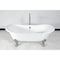 Aqua Eden Clawfoot Bathtubs, 71.63 L, 29.75 W, White/Brushed Nickel, Cast Iron VCTNDS7231NL8 - alternate 4